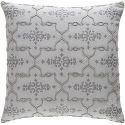 Cheeselovers 18" Square Cottage Cotton Light Gray/Gray/Slate/Slate Blue Throw Pillow - Boutique Rugs