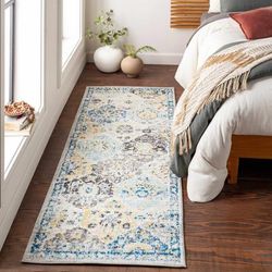 Leggett 8'10" x 12'6" Traditional Teal/Charcoal/Black/Light Beige/Medium Gray/Mustard/Navy/Peach/Peach/Medium Gray/Beige Area Rug - Boutique Rugs