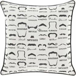 Roche 22" x 22" Cottage Black/Light Gray Throw Pillow - Boutique Rugs