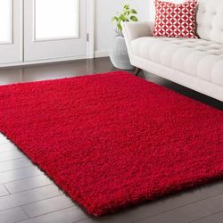 Cardinia 20" Square Modern Cotton White/Red Throw Pillow - Boutique Rugs