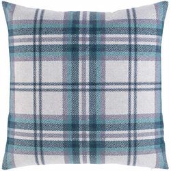 Cogenhoe 20" Square Cottage Light Gray/Teal/Dark Green/Charcoal/Green Throw Pillow - Boutique Rugs