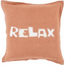 Wahgunyah 22" Square Modern White/Cream/Rust/Brick Red/Rust Throw Pillow - Boutique Rugs