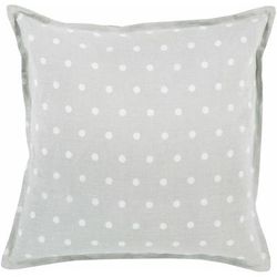 Glendenning 22" Square Cottage Cream/Slate/Slate Blue Throw Pillow - Boutique Rugs