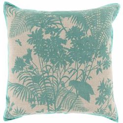 Congresbury 20" Square Coastal Cotton Aqua/Blush Throw Pillow - Boutique Rugs