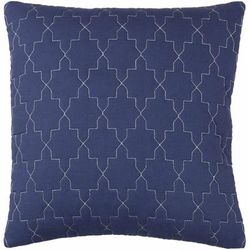 Sparks 20" Square Modern Navy/Metallic Silver/Silver Gray Throw Pillow - Boutique Rugs