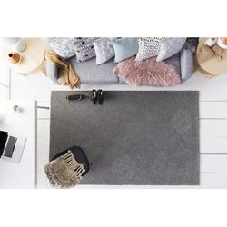 Narborough 18" Square Modern Cotton Light Gray/Off White/Ivory/Off White Throw Pillow - Boutique Rugs