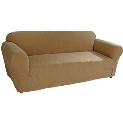 1-Pc. Floral Embossed Stretch Slipcover by Classic Slipcovers in Gold (Size LOVESEAT)