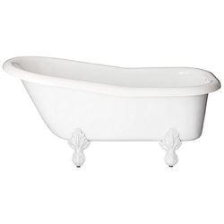 Restoria Bathtub Imperial 66 Inch Acrylic Slipper Clawfoot Tub - Rim Faucet Drillings S551-P-RM