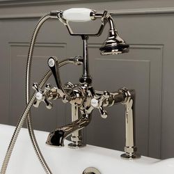 Randolph Morris Vintage Clawfoot Tub Deck Mount English Telephone Faucet With Handshower RM462PN