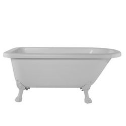 Randolph Morris Stratford 59 Inch Acrylic Classic Clawfoot Tub - Wall Faucet Drillings - Lion Paw Feet RMA60RT3WLPW