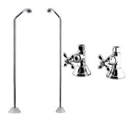 Kingston Brass Clawfoot Tub Double Offset Supply Lines with Shut-Off Valves CC471-CCK44151AX