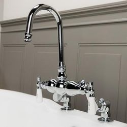 Randolph Morris Deck Mount Clawfoot Tub Gooseneck Faucet RM49C
