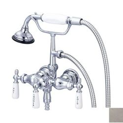 Randolph Morris Mason Hill Collection Clawfoot Tub Wall Mount Downspout Faucet with Handshower RMH867-BN