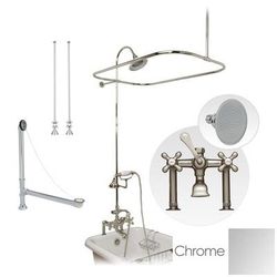 Randolph Morris Clawfoot Tub Rim Mount Shower Enclosure Set SHOWERSET-RM730-48C