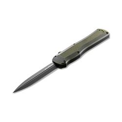 Benchmade Autocrat Automatic Folding Knife 3.71in Double Edge Blade Olive Drab Handle 3400BK-1