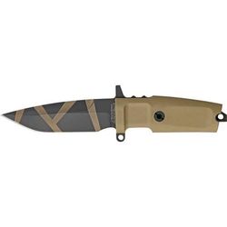 Extrema Ratio Col Moschin Compact Fixed Blade Knife 4.25in Cobalt Steel Blade Desert Warfare Tan Forprene Handle EX200CMCOMPDW