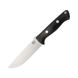 Bark River Bravo 1.25 Black Canvas Fixed Blade Knife 5in Drop Point Black Canvas Micarta Handle 07-125MBC