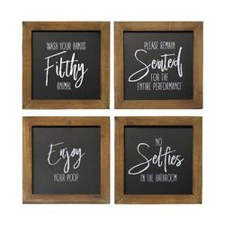 Set of 4 Bathroom Wall Art - Stratton Home Decor S21733