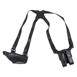 Cebeci Arms Leather Horizontal Shoulder LHS Holsters 1911 and All Clones Full Size 5in Left Black 21020LB01