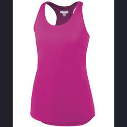 Augusta Sportswear 2434 Women's Sojourner Tank Top in Power Pink size Large | Mesh