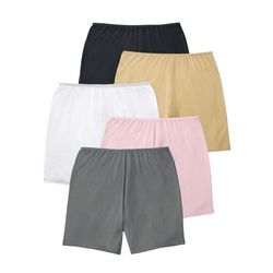 Plus Size Women's Cotton Boxer 5-Pack by Comfort Choice in Basic Pack (Size 14) Panties
