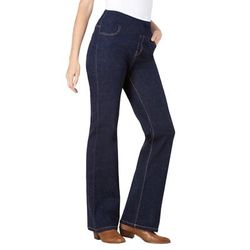 Plus Size Women's Flex-Fit Pull-On Bootcut Jean by Woman Within in Indigo (Size 26 WP)