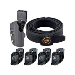 Black Scorpion Outdoor Gear USPSA Grand Master Production Holster / Shooting Belt Combo STI International 2011 Right Hand Carbon Black