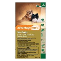 Advantage Multi For Small Dogs/Pups Up To 4 Kg (Green) 6 Pack