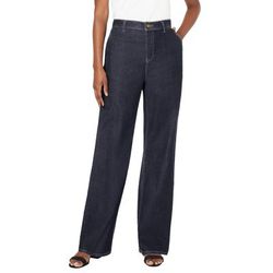 Plus Size Women's True Fit Stretch Denim Wide Leg Jean by Jessica London in Indigo (Size 24 W) Jeans