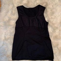 Lululemon Athletica Tops | Lulu Scoop Neck Loose Tank, Size 8 | Color: Black | Size: 8