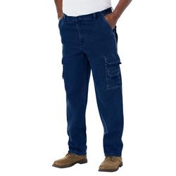 Men's Big & Tall Boulder Creek™ Marine Cargo Pants by Boulder Creek in Stonewash (Size 46 38)