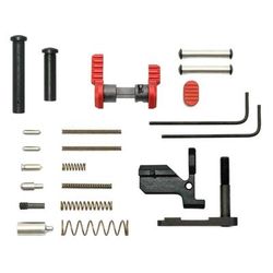 Armaspec AR10 Gun Builders Lower Parts Kit SS/Red ARM150-RED