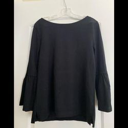 J. Crew Tops | Jcrew Black Shirt With Bell Sleeves Size Large | Color: Black | Size: L