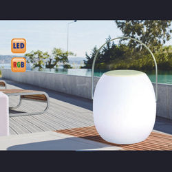 Power Led Portable Speaker White Pe Plastic And Bluetooth Speaker - Whiteline Modern Living SP1526-WHT