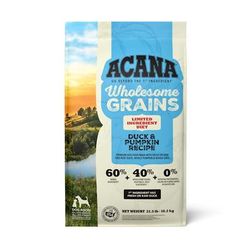 Wholesome Grains Duck & Pumpkin Recipe Dry Dog Food, 22.5 lbs.