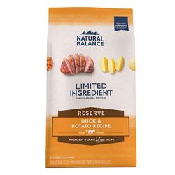 Limited Ingredient Adult Grain-Free Dry Dog Food Reserve Duck & Potato Recipe, 4 lbs.