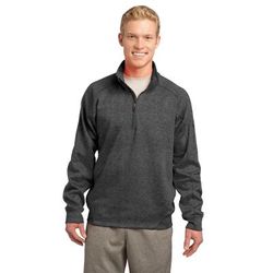 Sport-Tek F247 Tech Fleece 1/4-Zip Pullover T-Shirt in Graphite Grey size XS | Polyester