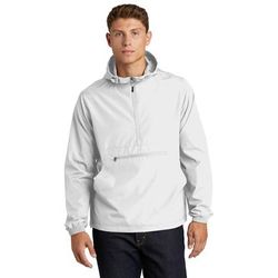 Sport-Tek JST66 Packable Anorak Jacket in White size XL | Polyester