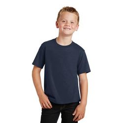 Port & Company PC450Y Youth Fan Favorite Top in Deep Navy Blue size Small | Cotton