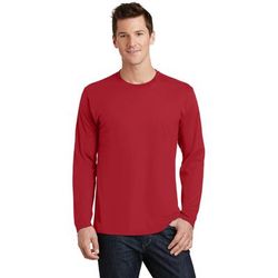 Port & Company PC450LS Long Sleeve Fan Favorite Top in Team Cardinal size Medium | Cotton