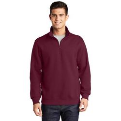 Sport-Tek ST253 1/4-Zip Sweatshirt in Maroon size Small | Cotton Blend