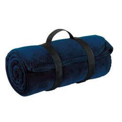 Port Authority BP10 - Value Fleece Blanket with Strap in Navy Blue size OSFA | Polyester