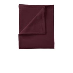 Port & Company BP78 Core Fleece Sweatshirt Blanket in Maroon size OSFA | Cotton Polyester