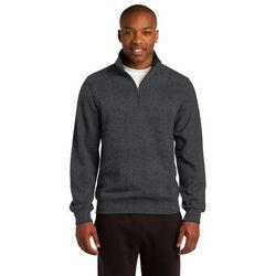 Sport-Tek ST253 1/4-Zip Sweatshirt in Graphite Grey size Large | Cotton Blend