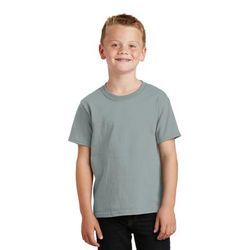 Port & Company PC099Y Youth Beach Wash Garment-Dyed Top in Pewter size Small | Cotton