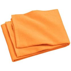 Port Authority PT42 Beach Towel in Tangerine size OSFA | Cotton