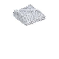 Port Authority BP35 Plush Texture Blanket in Shadow Grey size OSFA | Polyester