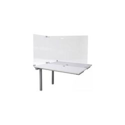 2-Person Add-On Workstation w/32"H Clear Dividers - 48" x 24" Worksurfaces