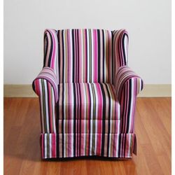 Girl's Wingback Chair Striped by 4D Concepts in Stripes