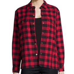 Anthropologie Jackets & Coats | Current Elliot Buffalo Plaid Workwear Shirt Jacket | Color: Black/Red | Size: 1